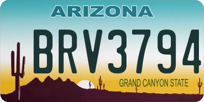 AZ license plate BRV3794
