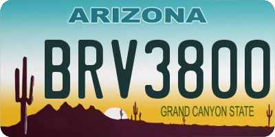 AZ license plate BRV3800