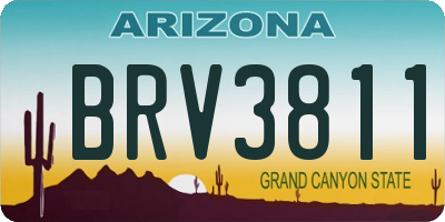 AZ license plate BRV3811