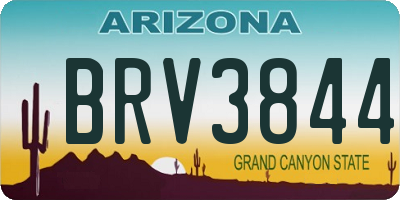 AZ license plate BRV3844