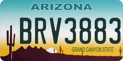 AZ license plate BRV3883