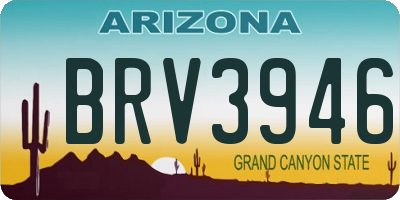 AZ license plate BRV3946