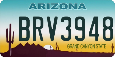 AZ license plate BRV3948