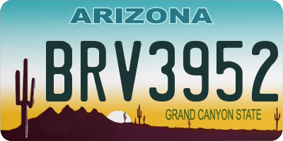 AZ license plate BRV3952