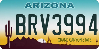 AZ license plate BRV3994