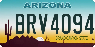 AZ license plate BRV4094
