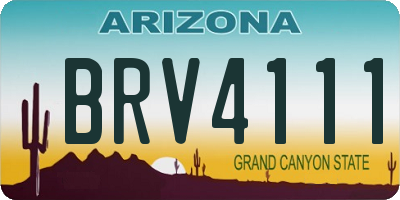 AZ license plate BRV4111