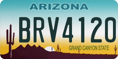 AZ license plate BRV4120