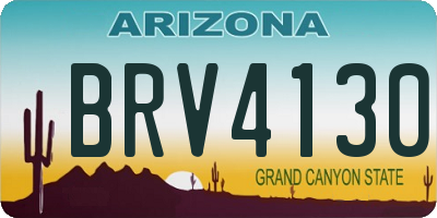 AZ license plate BRV4130