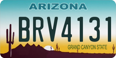 AZ license plate BRV4131