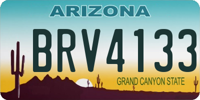 AZ license plate BRV4133
