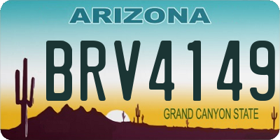 AZ license plate BRV4149