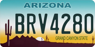 AZ license plate BRV4280