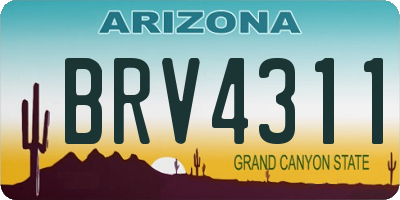AZ license plate BRV4311