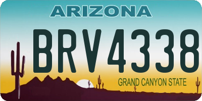 AZ license plate BRV4338