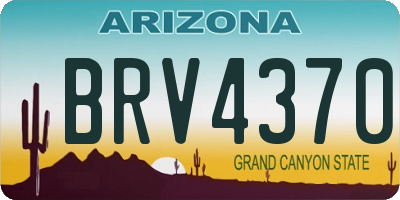 AZ license plate BRV4370