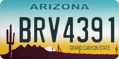 AZ license plate BRV4391