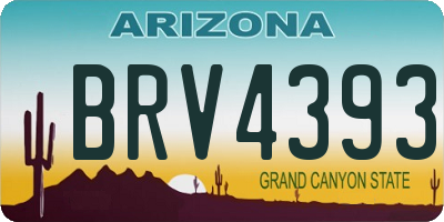 AZ license plate BRV4393