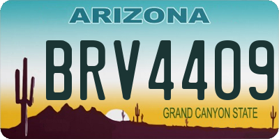 AZ license plate BRV4409