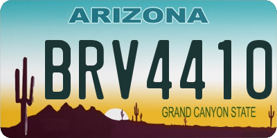 AZ license plate BRV4410