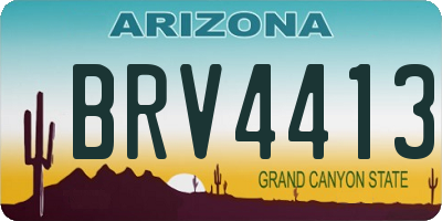 AZ license plate BRV4413