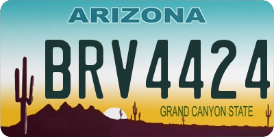 AZ license plate BRV4424