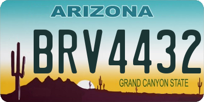 AZ license plate BRV4432