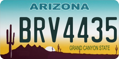 AZ license plate BRV4435