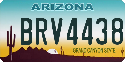 AZ license plate BRV4438
