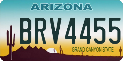 AZ license plate BRV4455