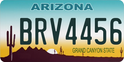 AZ license plate BRV4456