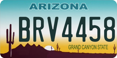 AZ license plate BRV4458