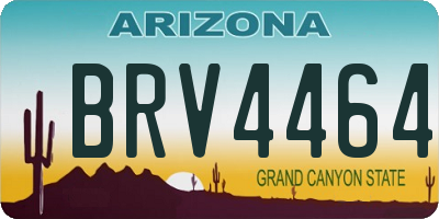 AZ license plate BRV4464