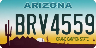 AZ license plate BRV4559