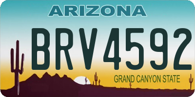 AZ license plate BRV4592