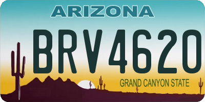 AZ license plate BRV4620
