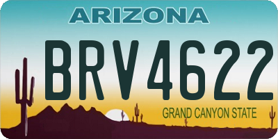 AZ license plate BRV4622
