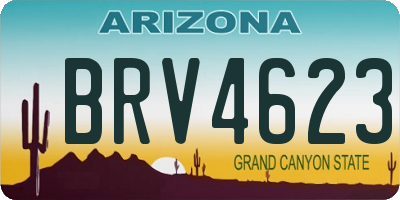 AZ license plate BRV4623