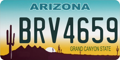 AZ license plate BRV4659
