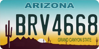 AZ license plate BRV4668