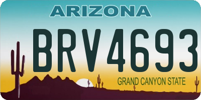 AZ license plate BRV4693