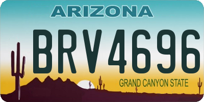 AZ license plate BRV4696