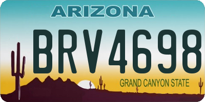 AZ license plate BRV4698