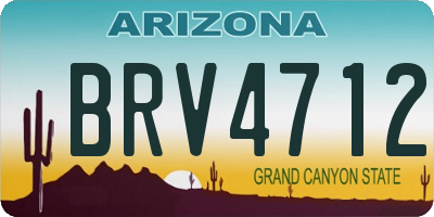 AZ license plate BRV4712