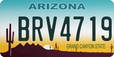 AZ license plate BRV4719
