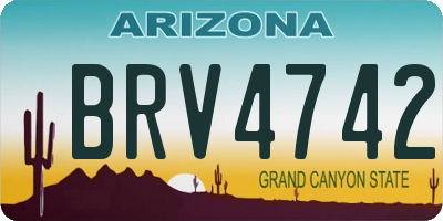 AZ license plate BRV4742