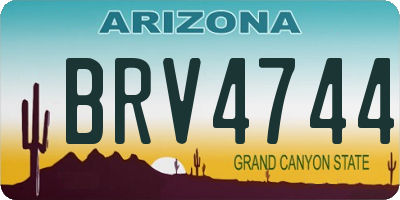 AZ license plate BRV4744