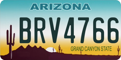 AZ license plate BRV4766