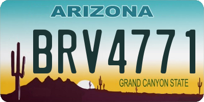 AZ license plate BRV4771