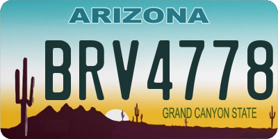 AZ license plate BRV4778